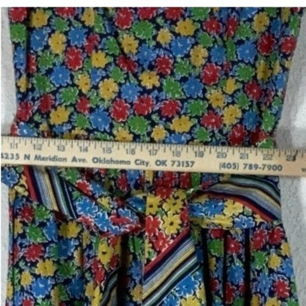 Victor Costa Multicolor Floral Maxi Dress - Medium- Vintage 70s Luxury Brand
